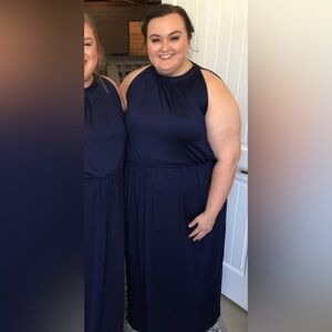 Navy sleeveless maxi 4x